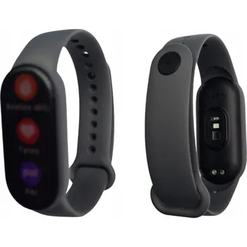 Řemínek na hodinky Šedo-ocelový Řemínek Xiaomi Mi Band 7 - Silikonový Řemínek v Výrazném Odstínu