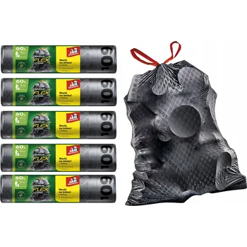 Pytle na odpadky PYTLE NA ODPADKY JAN NIEZBĘDNY MEGA SILNÉ LISOVANÉ FLEX & STRONG 60L 50 Ks.