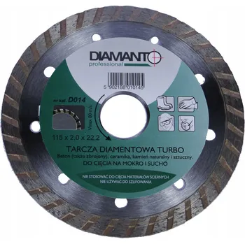 Řezný kotouč DIAMANTO DIAMANTOVÝ KOTOUČ PROFESSIONAL TURBO 180