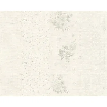 Tapeta TAPETA NA VLIESOVÉM PODKLADU SVĚTLÝ BÉŽOVÝ VZOR RYBÍ KOSTI