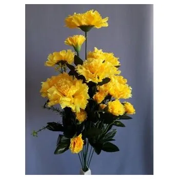 umělá květina Karafiát kytice žlutá H255/žlutá