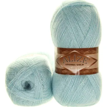 Galanterie Alize Angora Gold Simli 514 ledově modrá