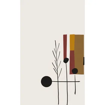 Plakát Plakát Černé Liniové Větve bez rámu 61 x 91,5 cm