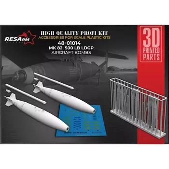 Plastikový model RESARM 1/48 MK-82 500 lb. LDGP Bombs (2 pcs.)