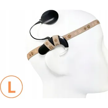 IP kamera Čelenka EasyFlex ULTRA pro sluchadla/implantáty - vzor tlapky - L