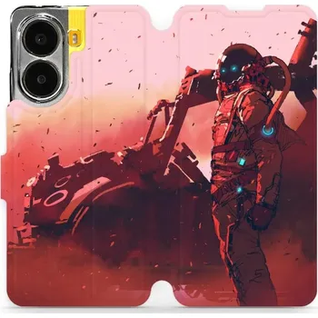 Pouzdro na mobilní telefon Flipové pouzdro Mobiwear - Xiaomi Poco X7 Pro - MA09S Průzkumník s červeným vozítkem (Knížkové flip pouzdro, obal, kryt na mobil Xiaomi Poco X7 Pro - MA09S Průzkumník s červeným vozítkem, materiál Umělá kůže + TPU - ochrana 360°, stojánek, silikonová)