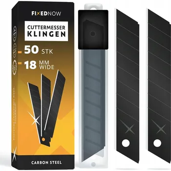 Pracovní nůž 50 x Odlamovací Čepele do Řezáků na Tapety [18 mm] z Japonské Uhlíkové Oceli