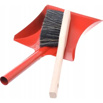 Sada Lopatka a smetáček lopatka kovová lopatka na odpadky ČERVENÁ barva