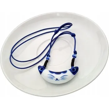 Náhrdelník Přívěsek Velká keramická kočička Kočka Ručně vyráběný náhrdelník