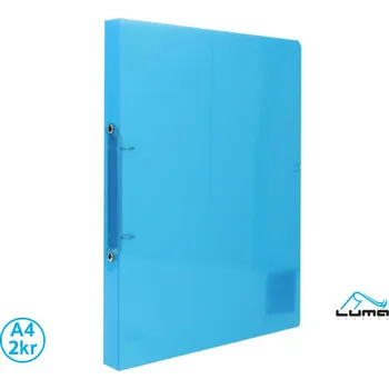 Pořadač LUMA A4 diagonální 2 kroužkový modrý