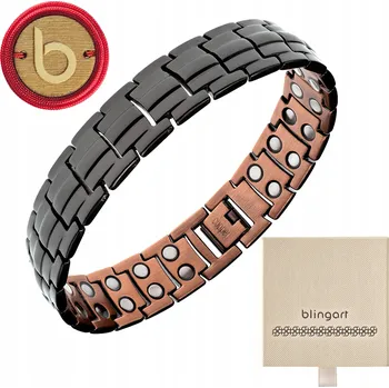 Náramek MAGNETICKÝ měděný náramek PÁNSKÝ zdravotní černý