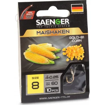Rybářský háček Háčky SAENGER s návazcem 0,30 mm kukuřičné č. 4