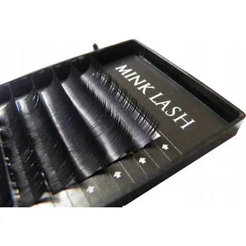 Umělé řasy Řasy na prodlužování Mink Lash, zakřivení C, tloušťka 0,25, délka 14 mm, 12 proužků
