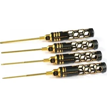 RC vybavení ARROWMAX Allen Wrench Set 1.5, 2.0, 2.5 & 3.0 X 100mm - 4 - Teilig. Schwarz Golden - expresní doprava