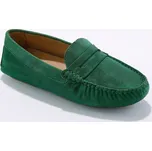 Kožené mokasíny zelená 41