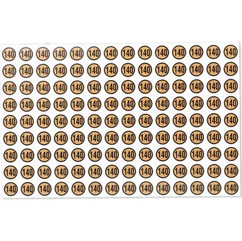 samolepka Samolepky se zlatou velikostí 140, 125 Ks/1 arch