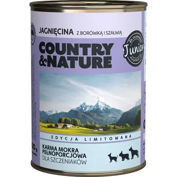 Krmivo pro psa COUNTRY&NATURE Junior Bezobilné krmivo jehněčí pro štěňata 400g