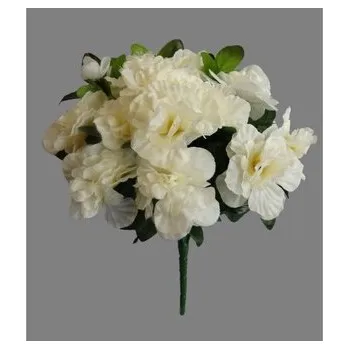 umělá květina Azalka, krémová J054 - krémová