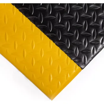 Rohožka Černo-žlutá pěnová protiúnavová dvouvrstvá rohož - délka 60 cm, šířka 90 cm, výška 1,5 cm