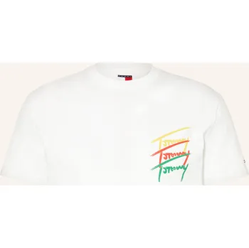 Tommy Jeans Pánské Tričko, režná / žlutá / červená, L