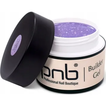 Lak na nehty Stavební gel na nehty PNB Builder Gel Purple Stardust Fialový 50 ml
