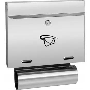 Poštovní schránka Poštovní schránka Eurobox s držákem na noviny, stříbrná Chle-Mar