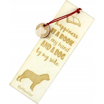 Doplněk ke knize Rotvajlerová gravírovaná záložka do knihy se psem, jméno psa