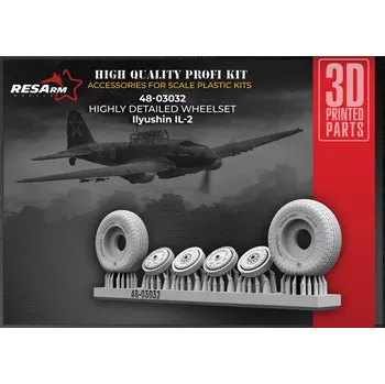 Plastikový model RESARM 1/48 Ilyushin IL-2 wheels set