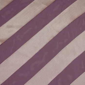 Šifon vínový, šikmý saténový pruh, š.150
