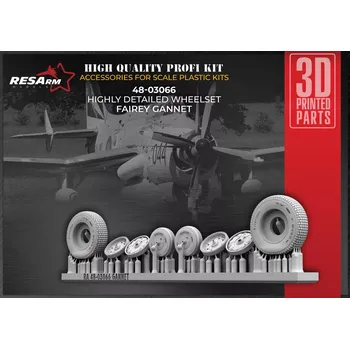 Plastikový model RESARM 1/48 Fairey Gannet wheels set type 2