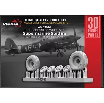 Plastikový model RESARM 1/48 Supermarine Spitfire wheels set type 1