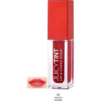 Lesk na rty Golden Rose Hydratační a tónovací tint na rty a tváře JuicyTint - 01