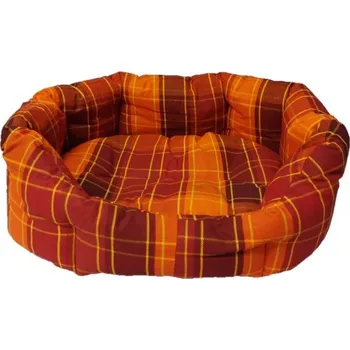 Pelíšek pro psa Pelech pro domácí mazlíčky - oranžovočervená kostka 45 x 30 cm