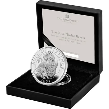 Stříbrná mince 1 Oz Royal Tudor Beasts The Bull of Clarence 2023 Proof