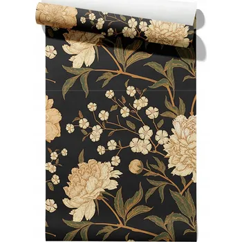 Tapeta Vliesová tapeta Béžové Pivoňky, role 50 cm x 6,1 m