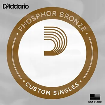 Struna pro kytaru a smyčcový nástroj Jednotlivá struna D'ADDARIO Phosphor Bronze 070w