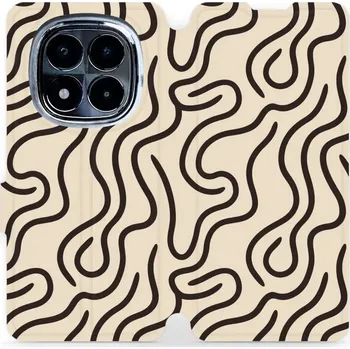 Pouzdro na mobilní telefon Flipové pouzdro Mobiwear - Xiaomi Poco X7 - VA60S Linky (Knížkové flip pouzdro, obal, kryt na mobil Xiaomi Poco X7 - VA60S Linky, materiál Umělá kůže + TPU - ochrana 360°, stojánek, silikonová vanička, magnetické zavírání)