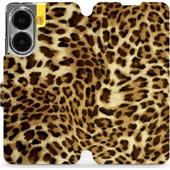 Pouzdro na mobilní telefon Flipové pouzdro Mobiwear - Xiaomi Poco X7 Pro - VA33P Leopardí vzor (Knížkové flip pouzdro, obal, kryt na mobil Xiaomi Poco X7 Pro - VA33P Leopardí vzor, materiál Umělá kůže + TPU - ochrana 360°, stojánek, silikonová vanička, magnetické zavírání)