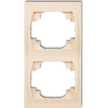 Elektrická zásuvka Dvojitý Rámeček Karlik béžový