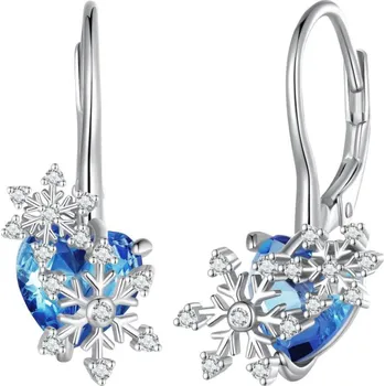 Náušnice Olivie SNĚHOVÁ VLOČKA 7768 Stříbrná