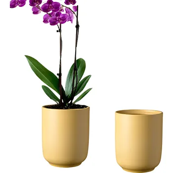 Obal na květináč obal keramický orchid Bari pr15 žlutý
