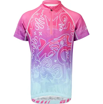 cyklistický dres Silvini dětský cyklodres Silvini Scrivia CD1434 fuchsia-turquoise dětské velikosti: 110-116