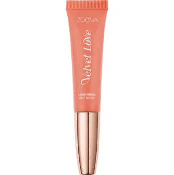 Přípravek na tvář Zoeva Velvet Love Liquid Blush, peach velvet