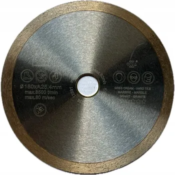 Řezný kotouč Diamantový kotouč na dlažbu, keramiku PORCELANTO 180xH10xT1,8x25,4-22,2mm