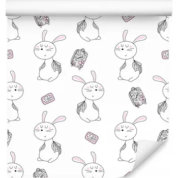 Fototapeta Tapeta pro holčičku KRÁLÍČCI Skandinávský styl