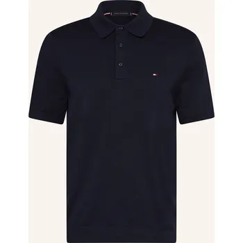 Pánské oblečení Tommy Hilfiger Pánská Úpletová Polokošile, tmavě modrá, L