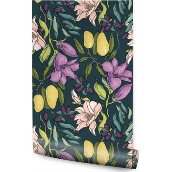 Fototapeta Tapeta květiny ovoce švestky hrušky do ložnice