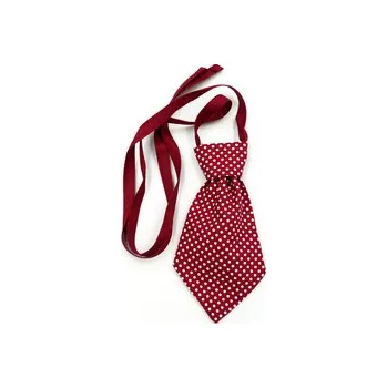 Kravata Vánoční kravata pro psa bordó s puntíky Psiakrew L