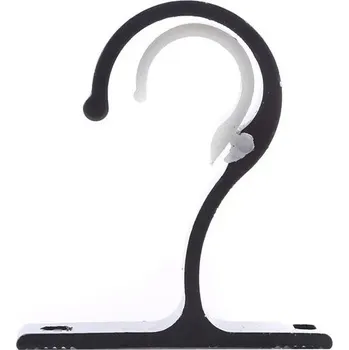 Věšák Kovový háček na závěs | Držák závěsu - Černý