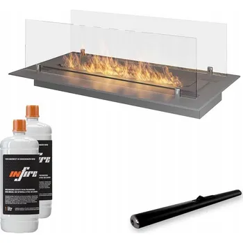 Biokrb Volně stojící biokrb InFire 60 x 5 x 32 cm stříbrný